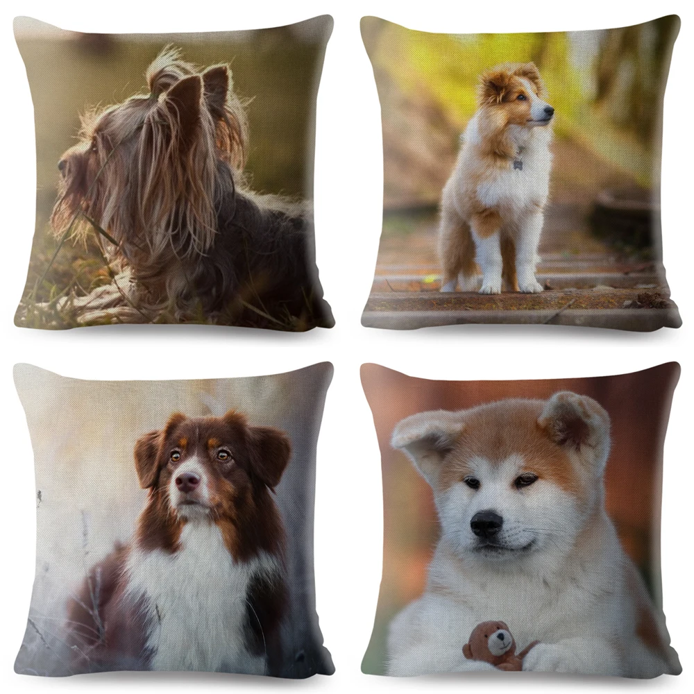 Dog print throw pillows cheap