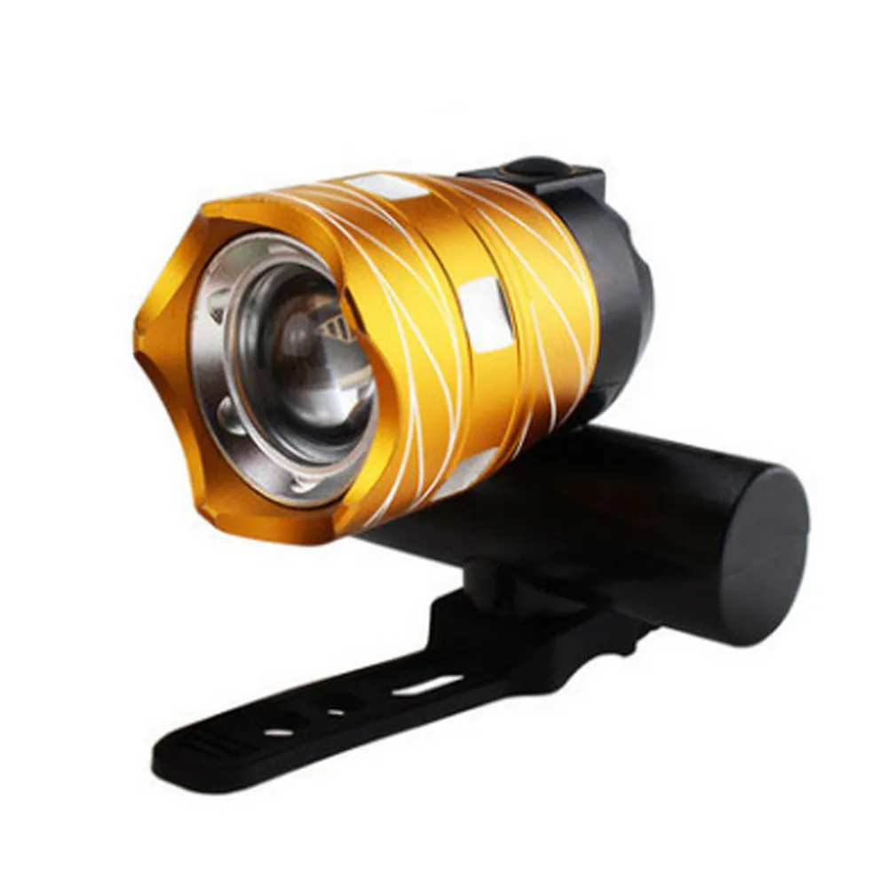 Excellent USB Rechargeable XML T6 LED Bicycle Bike Light Front Cycling Light Head Lamp Gold rechargeable bike light led waterproof A70 3