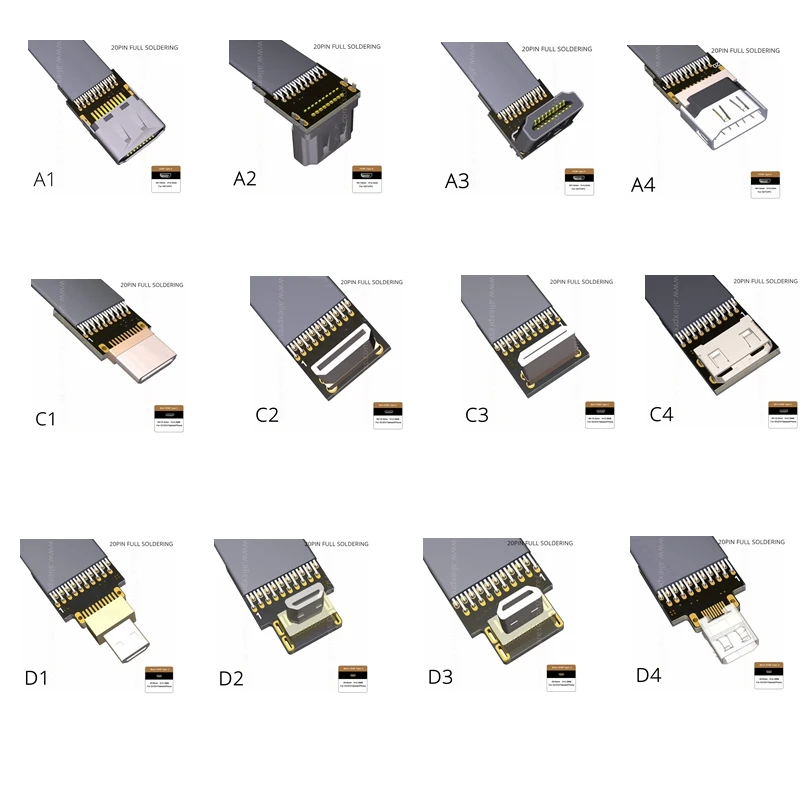 

Micro HDMI D-Type Mini HDMI C-Type HDMI A-type Connector Converter Adapter Cable Up & Down & Right & Left Angle Male to Male