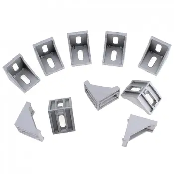 

10Pcs/lot 4040 Aluminum Angle Code with Nut Hole Support T-slot Profile Frame Extrusion Bracket for Connecting The Flow Profile