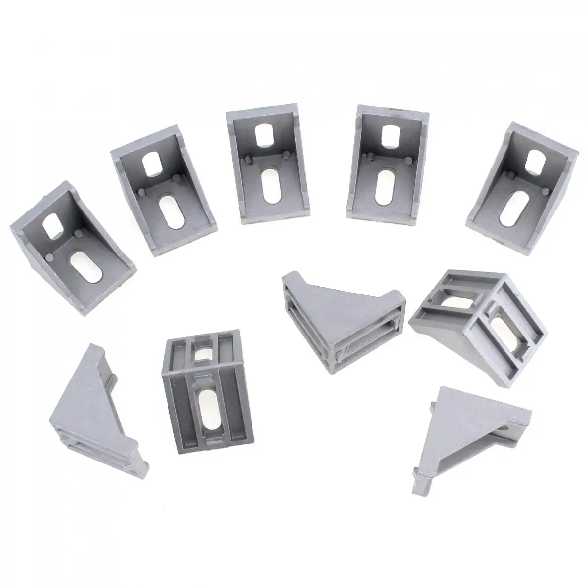 

New 10Pcs 4040 Aluminum Angle Code with Nut Hole Support T-slot Profile Frame Extrusion Bracket for Connecting The Flow Profile