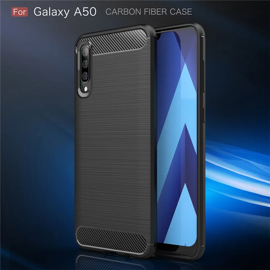 Силиконовый чехол для samsung Galaxy A50 A10 A10e A20 A20e A30 A40 A60 A70 ТПУ чехол из углеродного волокна для samsung A50 A30 A10 A20 чехол