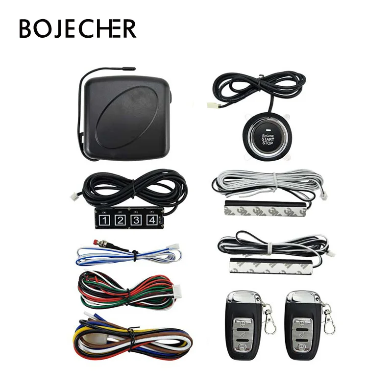 

5pcs/lot Auto car start stop engine system with keyboard PKE Keyless Entry Engine Alarm System set password open/close door