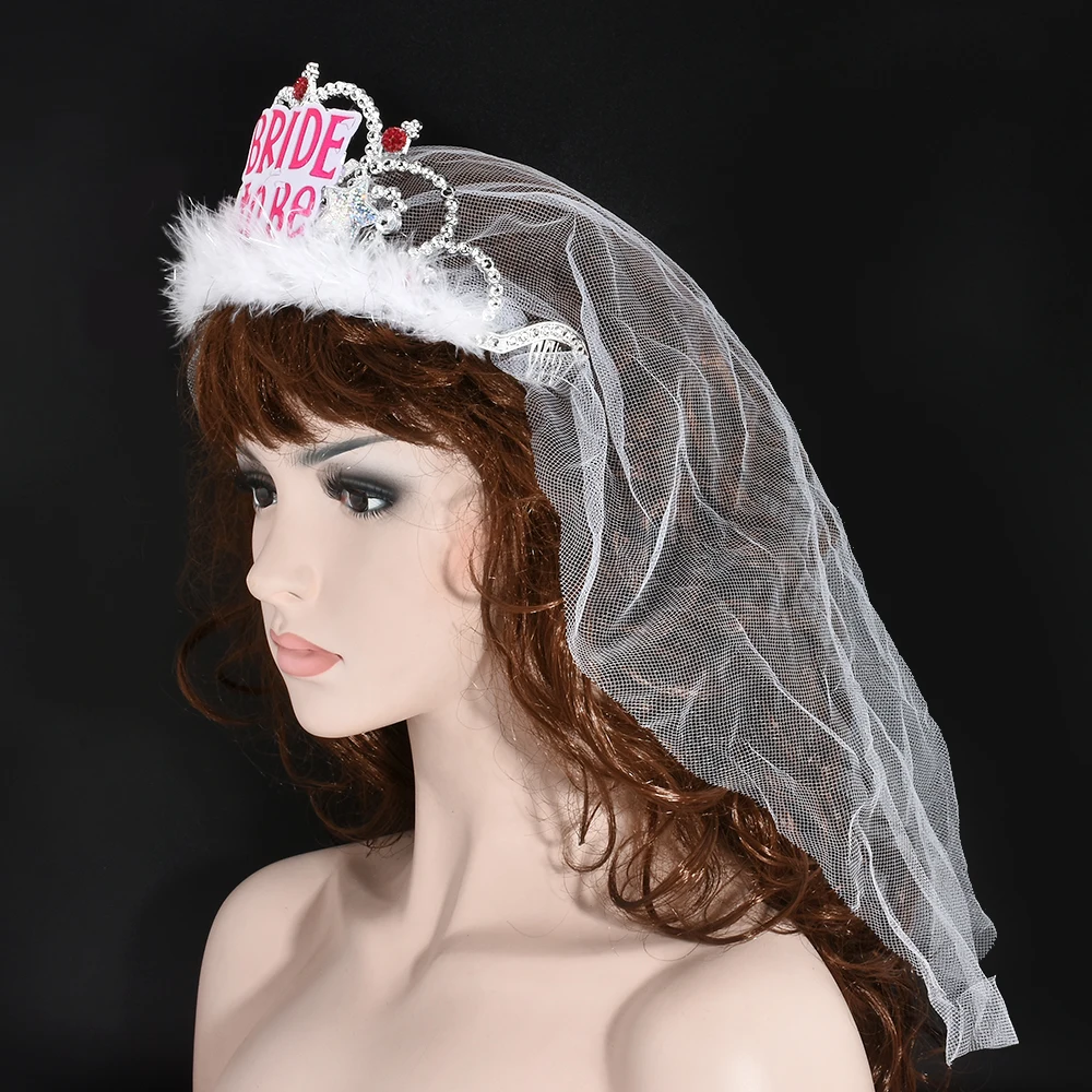 Fashion Bridal Bride Wedding Crown Tiara Veil Crystal Rhinestone Fashion Bridal Bride Wedding Crown Tiara Veil Crystal Rhinestone Hair Headband Patry Dress Jewelry In From Accessories On