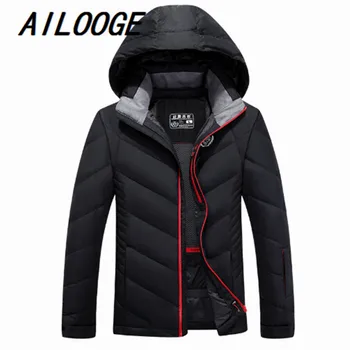 

Winter Jacket Men 2016 Fashion High Quality Men's Duck Down Jackets Coats Parkas Men Thick Warm Hooded Casual Overcoat Plus Size