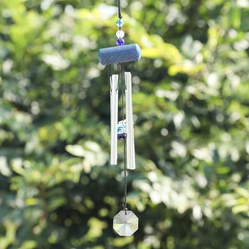 

H&D Wind Chimes, 11''H Rainbow Maker Garden Chimes, Portable Metal Wind Chimes for Home Garden Decoration