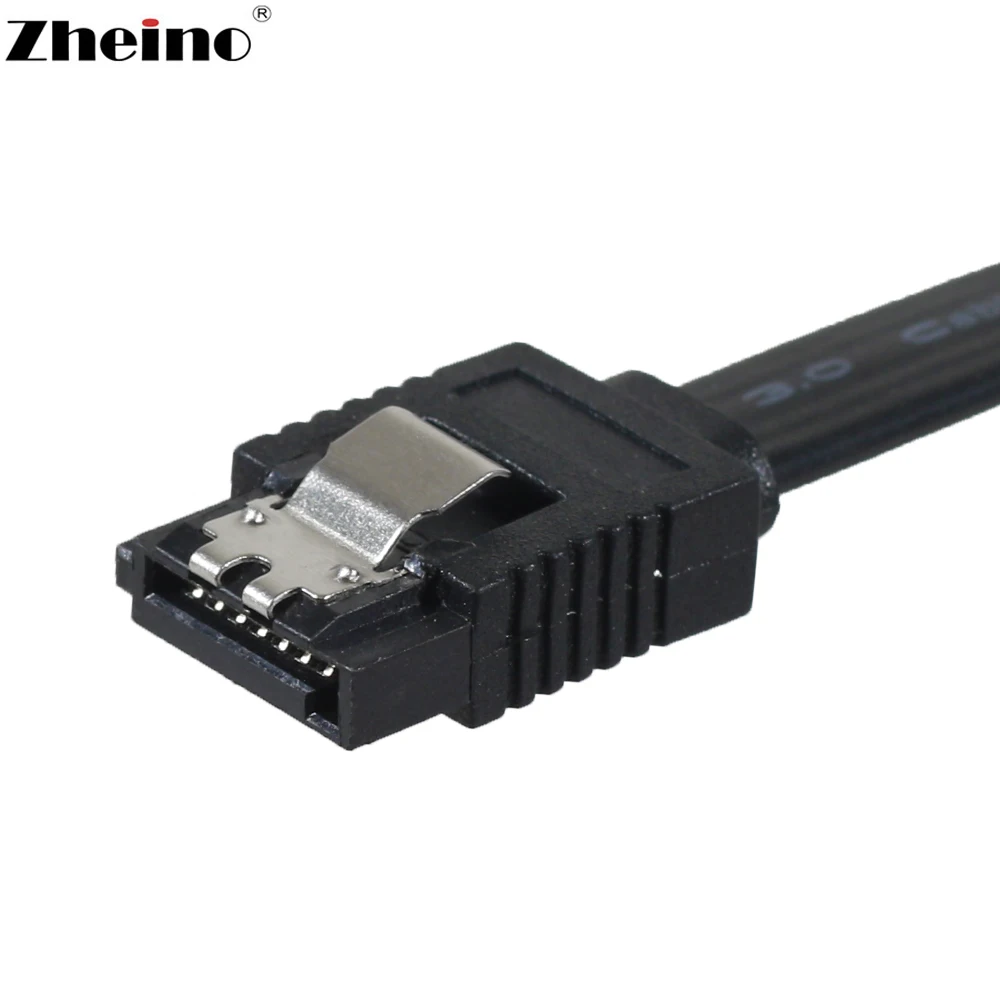 Zheino Serial ATA SATA 3 0 6 ГБ/сек. HDD SSD штекер прямой кабель для передачи данных с зажимом 50