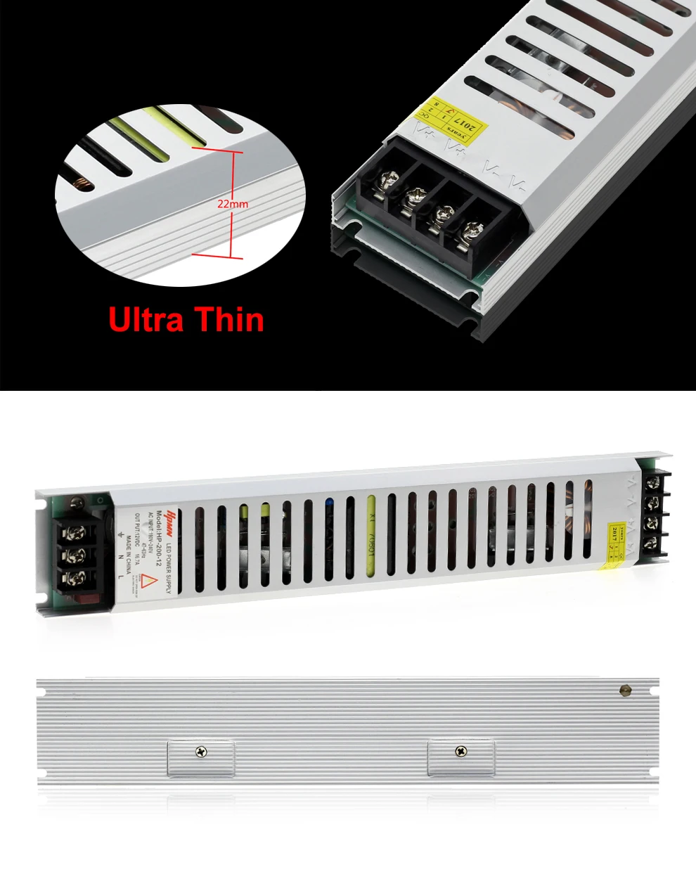 Ультратонкий импульсный источник Питание DC 5 V/12 V/24 V LED трансформаторы 200W 300W AC190-240V драйвер для Светодиодный полоски