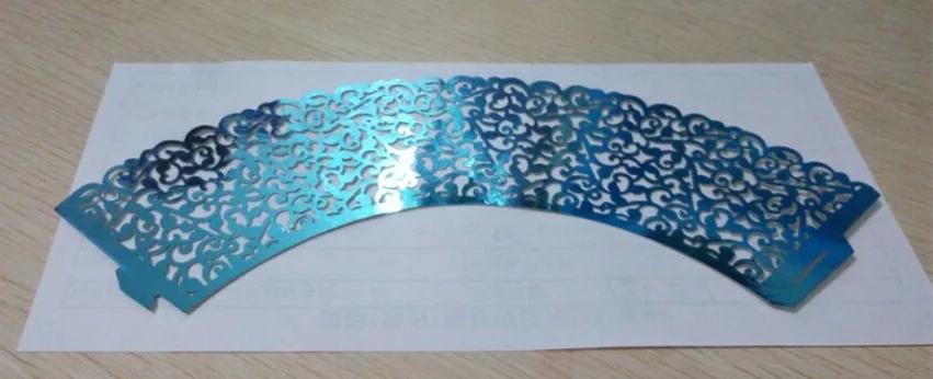 100 шт пустотелые свадебные пригласительные открытки модная лазерная резка бумажные открытки на день рождения приглашения принадлежности 7Zsh072 - Цвет: Bright Blue