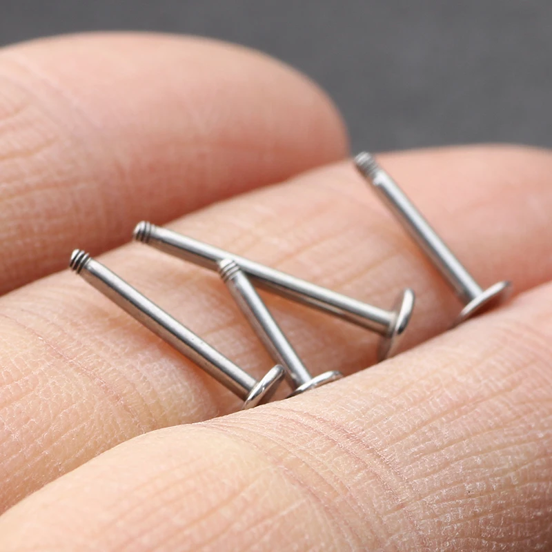 JUNLOWPY Body Piercing Jeweller Horseshoe Septum Piercing Nose Lip Ring Screw Ball Straight Barbell Eyebrow Belly Bar Accessory