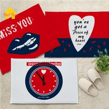 Удовлетворить хороший любовь говорить печати двери, пол пены коврик для прихожей Гостиная Ванная комната Кухня противоскользящие детская комната бархат ковер ковер