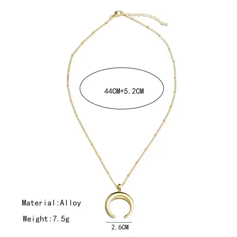Clavicle-Chain-Popular-Simple-Temperament-Shofar-Fashion-Women-Accessories-Gift-Moon-Necklace-Sweater-Chain-Necklace-Jewelry