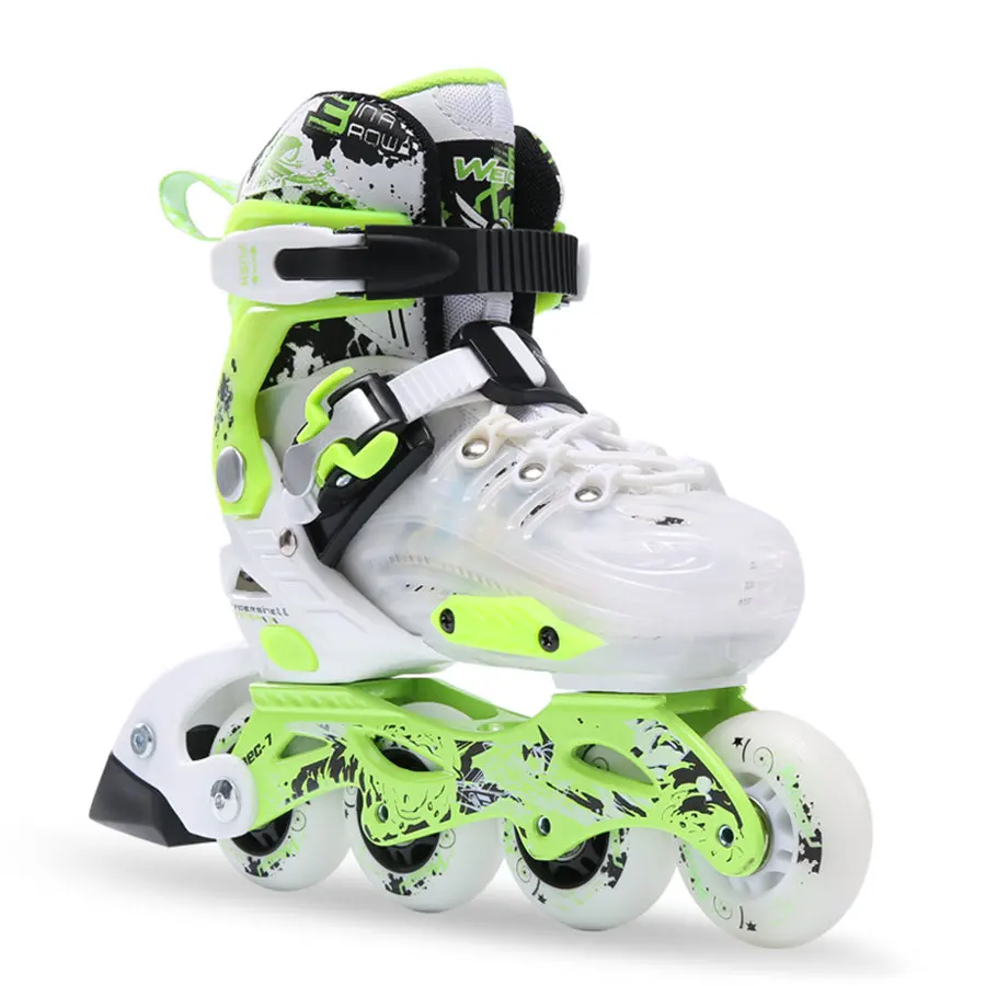 EUR حجم 30-33 34-37 قابل للتعديل الأطفال حذاء تزلج بعجلات أطفال الأسطوانة أحذية التزلج سباق التعرج شحن التزلج Patines هزاز نوع