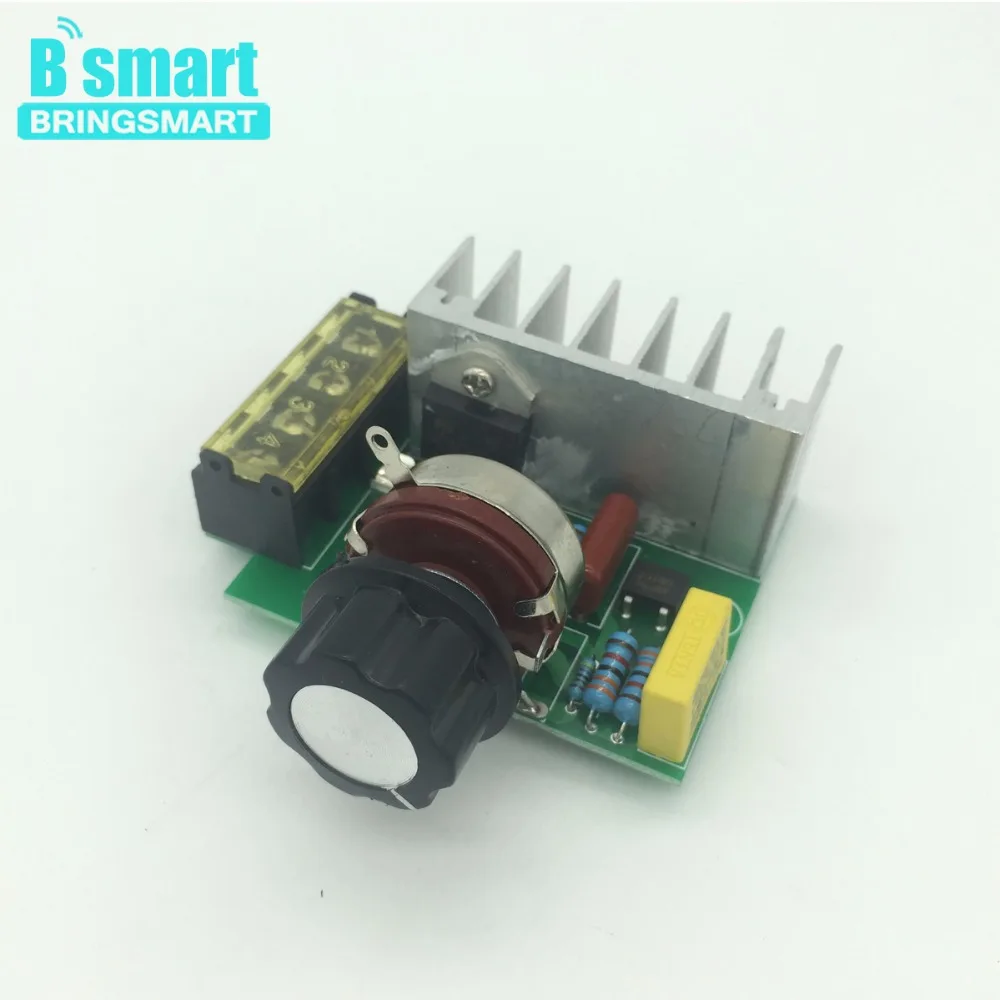 

Bringsmart 4000W SCR AC Motor Speed Regulator Electronic Voltage10V-220V High Power Speed Controller Dimming Mini Control Device