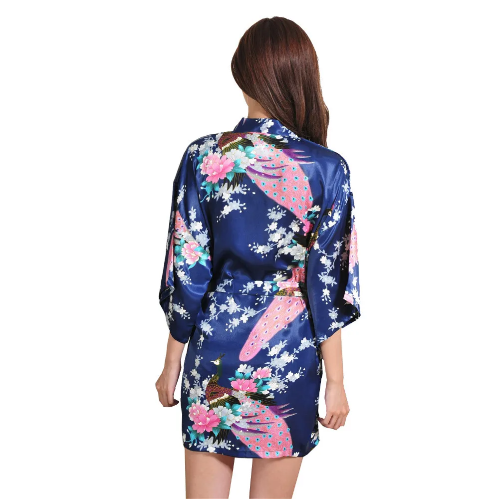 Новые светло-голубые женские банные халаты японская юката кимоно атласные шелковые винтажные халаты пижамы плюс размер 14 14 цветов ночные
