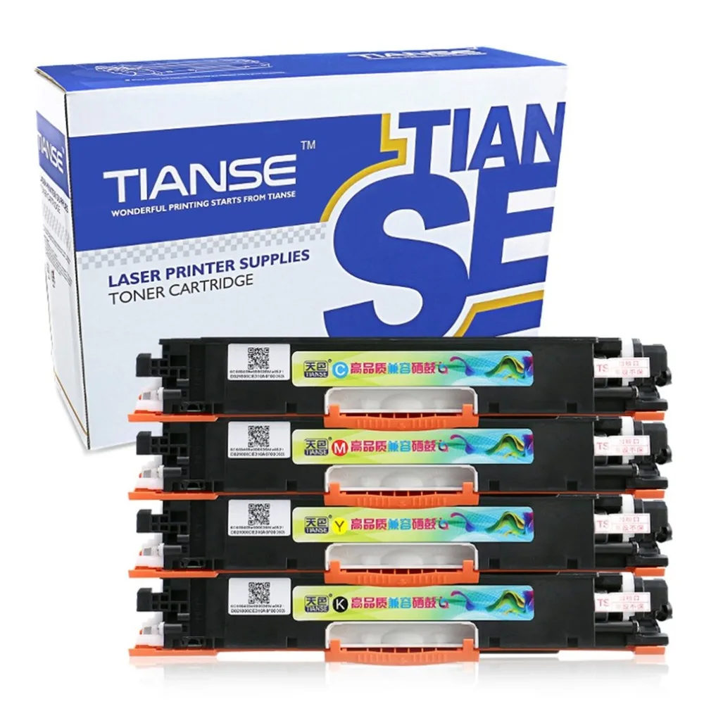 

TIANSE CF350A Black+Colorful Toner Cartridge Compatible for HP Color Laserjet Pro MFP M176N/177FW Easy to Add Powder (Non-OEM)