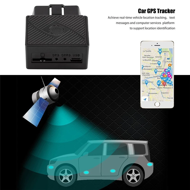 Mini OBD2 автомобильное противоугонное устройство GSM GPS GPRS трекер для автомобиля
