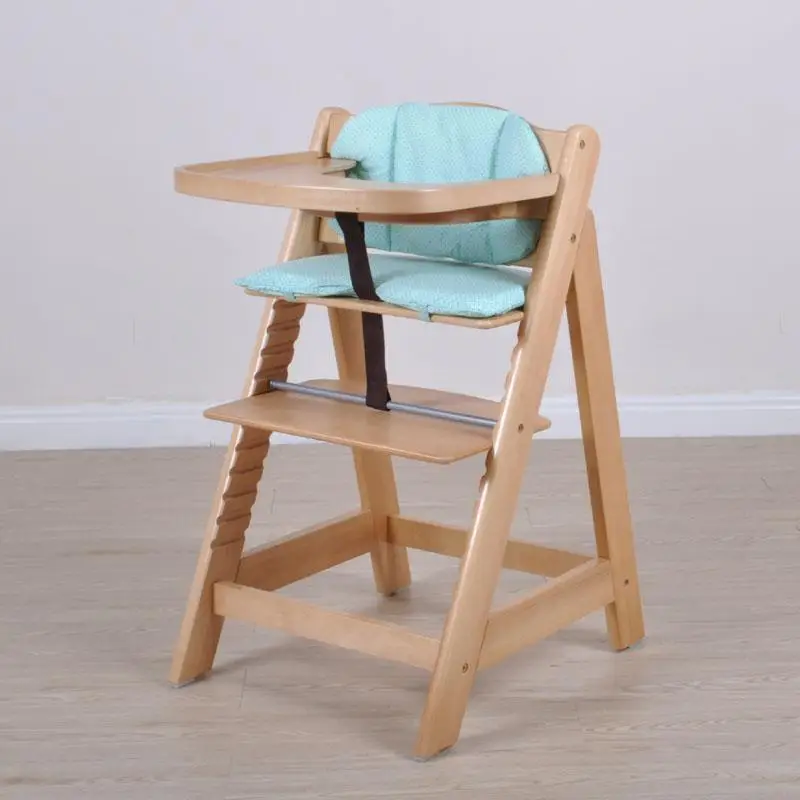 Брендовый деревянный стул высокого качества, детский обеденный стул, портативный детский стул для риса, многофункциональный, может сидеть и регулироваться - Цвет: A