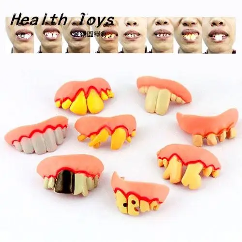 

5pcs/lot Gags Practical Funny Jokes Prank Freak False Teeth Set Halloween/April Fool's Day Gift Wacky Action Figures Toy