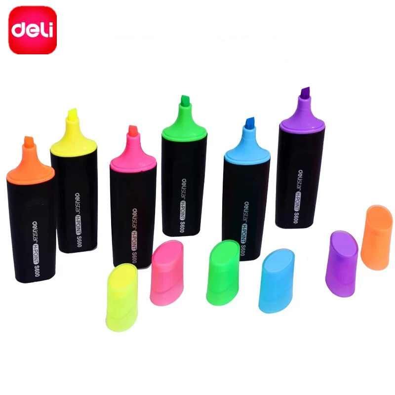 

Deli Highlighters Fluorescent Color Marker Pen Text Separator Invisible Ink Mildliner School Chancery Stationery Office Supply 1