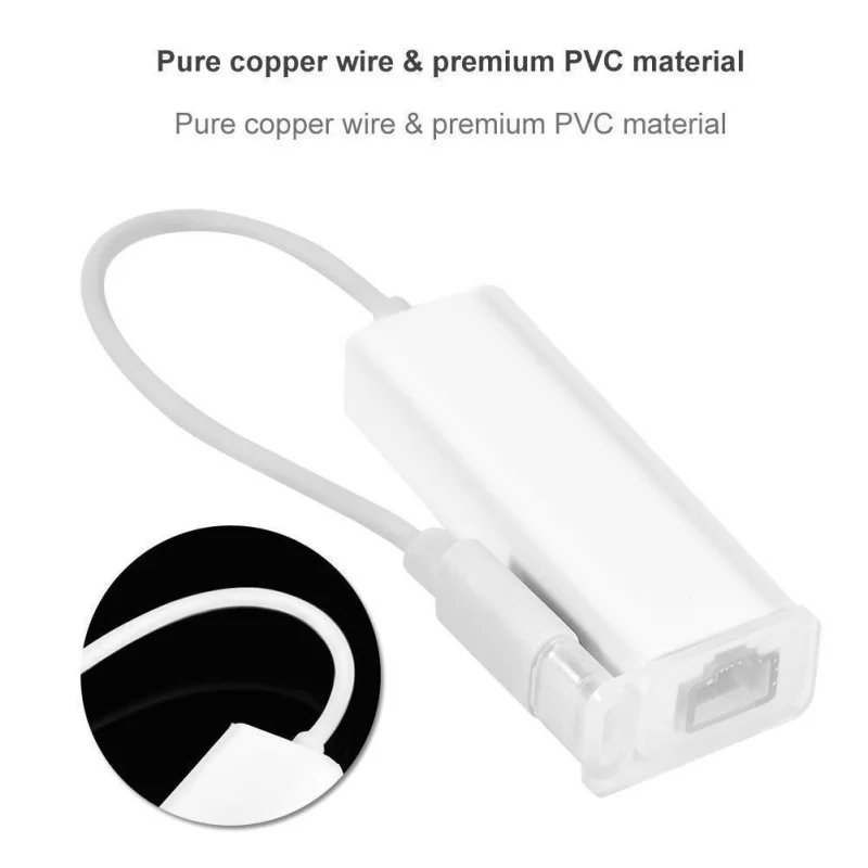 100 Мбит/с USB 3,1 Тип-C USB-C для RJ45 Ethernet cетевой адаптер LAN кабель преобразователя для ПК ноутбук Macbook