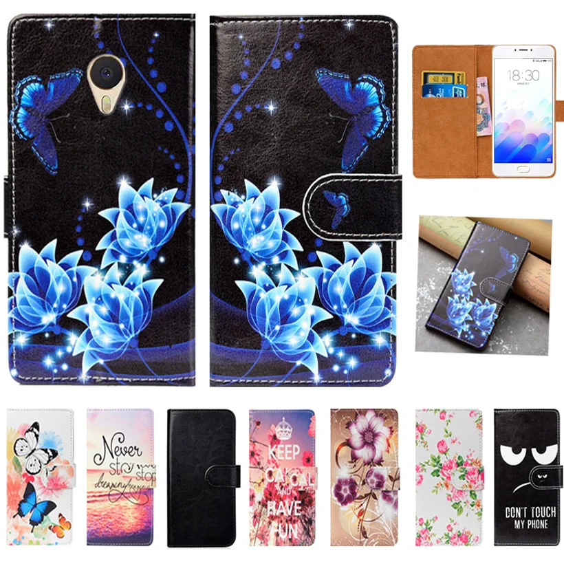 

For Meizu m3 note Case High Quality Pu Leather 5.5" Flip Wallet Case Back Cover Book Case Bag