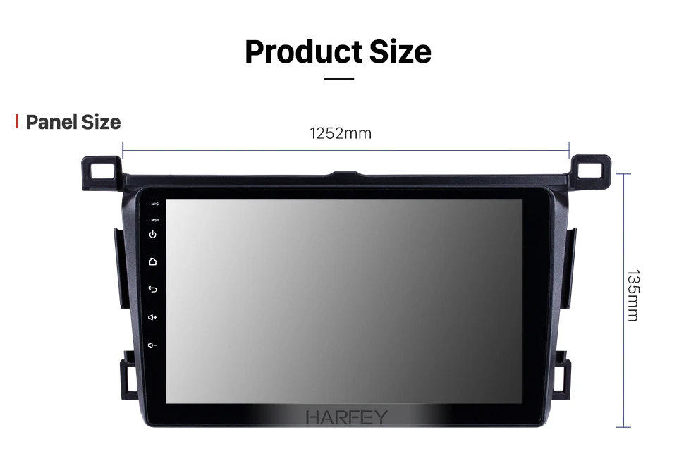 Sale Harfey 2 din 9" Car Stereo for Toyota RAV4 left hand driver 2013 2014 2015 2016-2018 Android 8.1 GPS SWC Car Multimedia Player 17