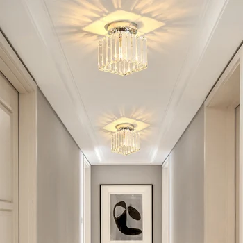 

Modern Crystal Ceiling Lights Chandeliers Ceiling Lights Round Square Chandelier Ceiling Aisle Light E14 Living Room Lights Dec