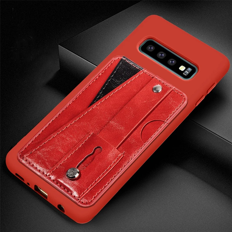 

s10e case for Samsung Galaxy s7 edge s8 s9 s10 plus PU Leather Back Case with Card Pocket for Samsung Note 8 Note 9 Holder Case
