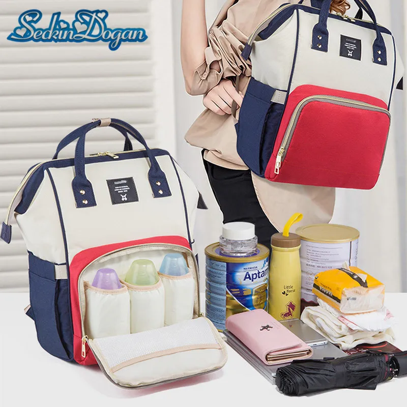 

Baby Diaper Bag Outdoor Travel Anti-theft Maternity Backpack Large Capacity Solid Colour Multifunctional Mummy Nursing Bags