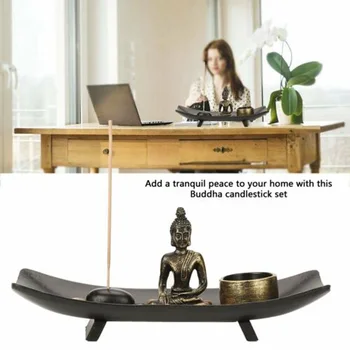 

Creative Censer Holder Buddha Stone Sand Display Home Living Room Table Temple Decorations Incense Burner