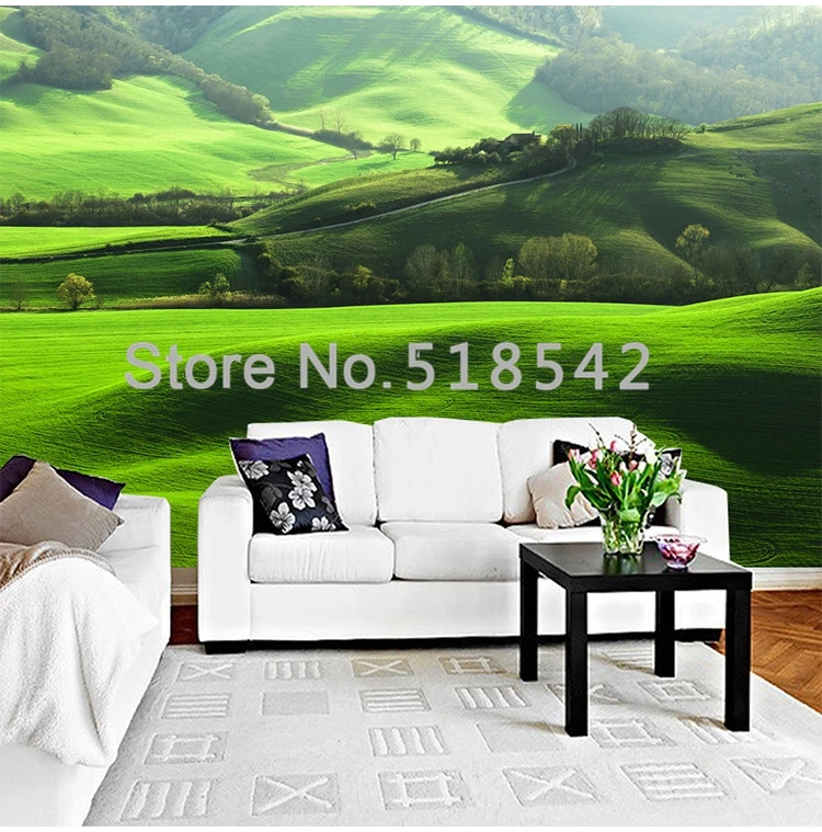 HD газон горная природные пейзажи фотообои ТВ Гостиная диван фон украшение дома бесшовные 3D обои фрески