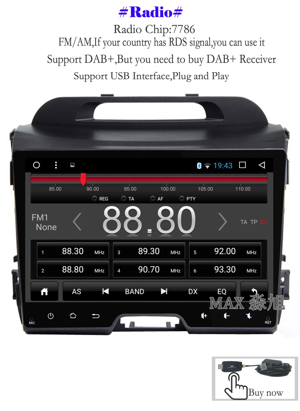 Clearance MAX Android 8.1.0 2G 32G GPS Navigation System Car DVD For KIA Sportage 2011 2012 2013 2014 2015 Car Radio RDS WiFi SWC Free Map 3