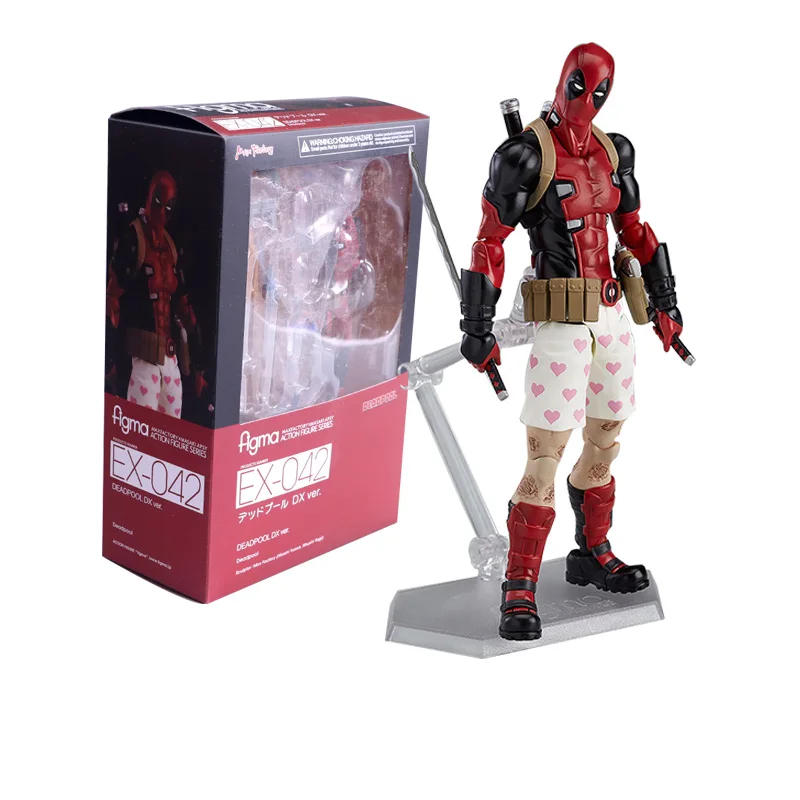 

16cm Marvel X-Men Deadpool Figure Figma EX-042 Deadpool DX ver.PVC Action Figure Collectible Model Kids Toys Doll