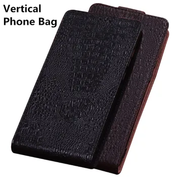 

Business Genuine Leather Flip Phone Case For Blackberry Key2/BlackBerry KEYone DTEK70 Vertical Up And Down Leather Phone Case