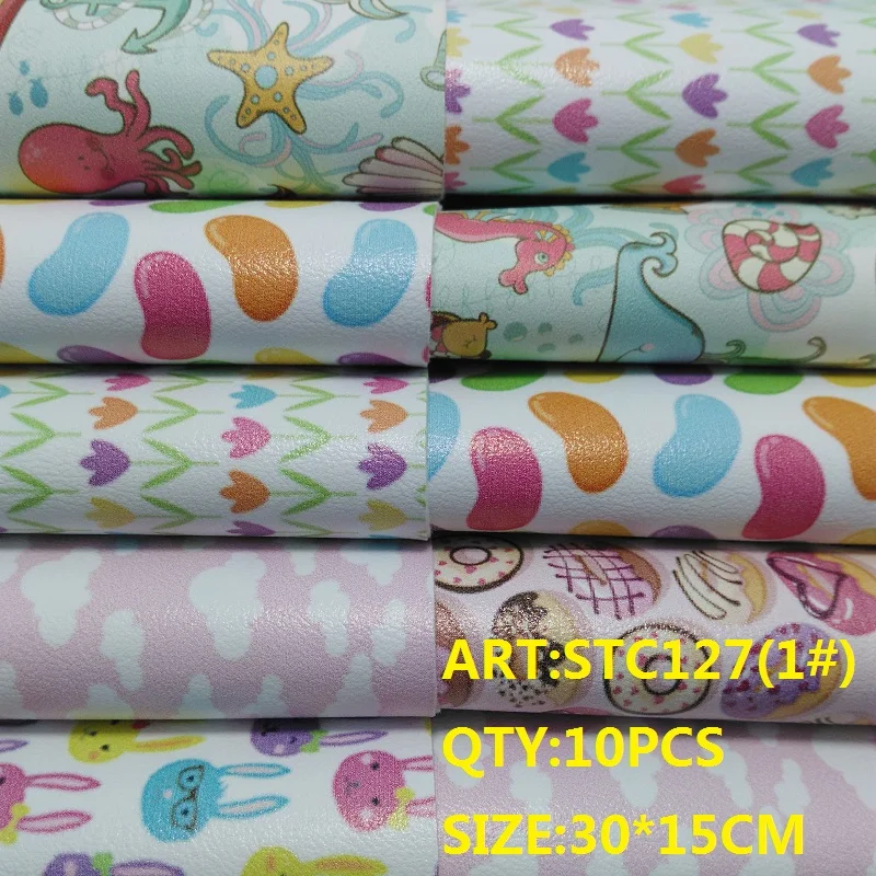 

CLEAR STOCK 1SET(10PCS )30X15cm Alisa Glitter Cuero Sintetico Glitter Leather For DIY hair Accessroies Craft STC127