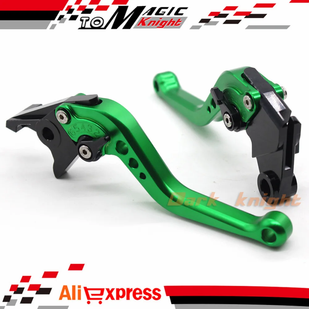 

For KAWASAKI ZX6R ZX636R ZX6RR Motorcycle Accessories CNC Billet Aluminum Short Brake Clutch Levers Green