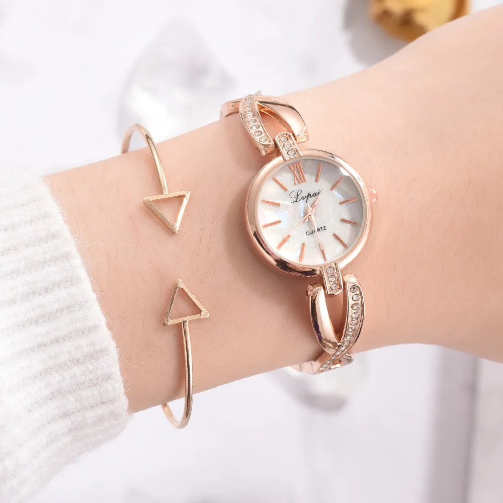 

Ladies Casual Dress Sport WristWatch Luxury Bracelet Women Dress Watches Fashion Quartz Crystal Watches Lvpai Brand