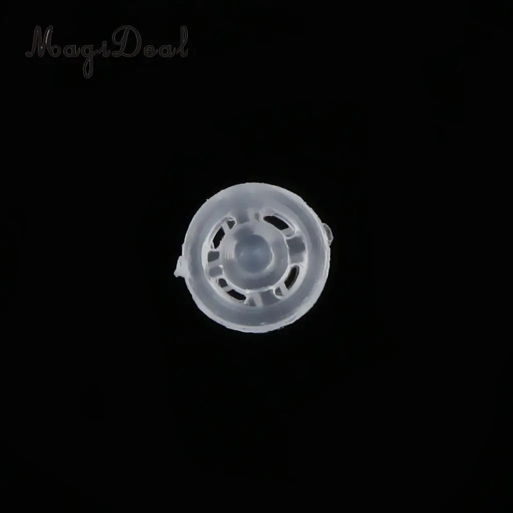 MagiDeal 50Sets 7mm Rubber Clear Invisible Snap Fasteners Press Studs for Dolls Clothes DIY Making Mini Buckle Snap Knot Button