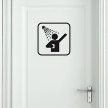 Creative Vinyl Wall Decals Shower Bathroom WC Wall stickers Home Decor Toilet DIY Removable Art Murals JG2405