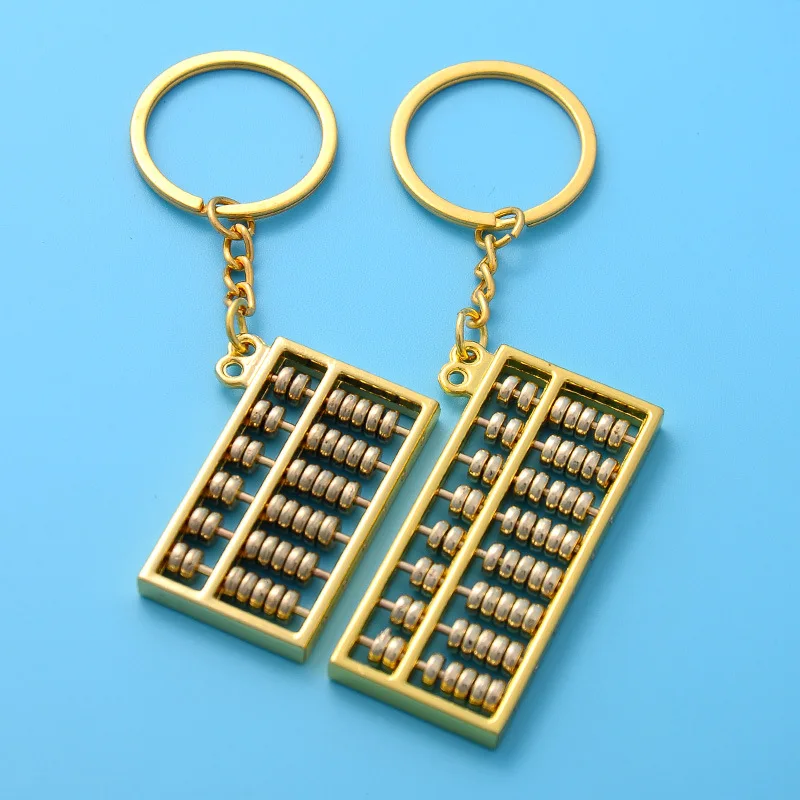 4 стиля металлический брелок Abacus кулон модель мини золото счеты серебро школьный