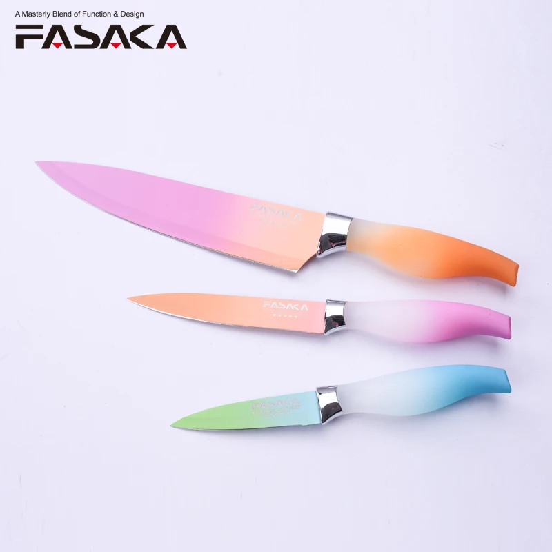 FASAKA кухонные ножи из нержавеющей стали 3 шт набор ножей с 8 ''дюймовым шеф