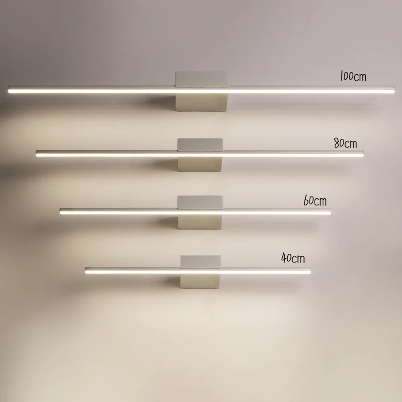  New Arrival Hot Black/White 400/600/800/1000/1200mm Led bathroom mirror lights Modern makeup dressi - 32874766766