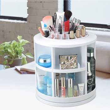 

1PCS 360-degree New Style Makeup Organizer Box Brush Holder Jewelry Organizer Case Makeup Cosmetic Storage Box