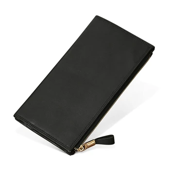 

2019 New fashion trend men wallet top layer cowhide long wallet high quality genuine leather male long zipper purse