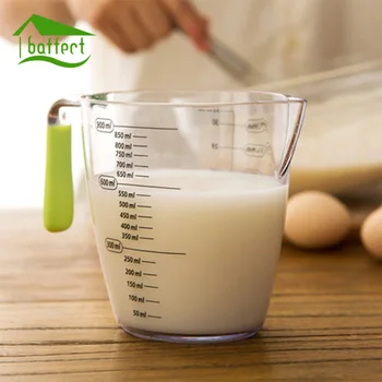 

New Large Capacity 900ML Round Shape Plastic Measuring Cups & Mugs with Handle and Measuring Marks for DIY Baking Tools