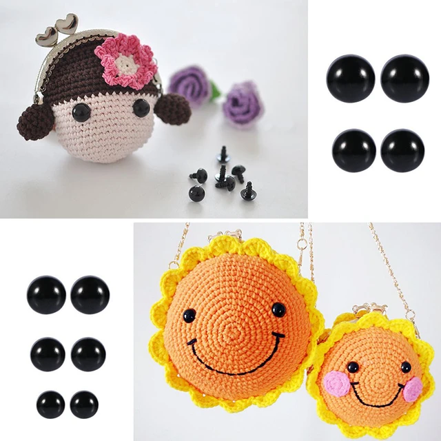 20 pcs /lot Handmade DIY accessories Crochet needle doll Threaded eyes  Puppet screw thread Black eyes buckle Button eyes - AliExpress