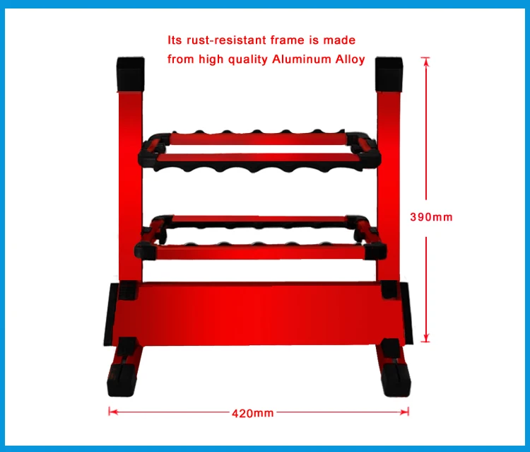 Алюминиевый сплав красный удочка держатель для полотенец подставка для рыболовных снастей комплект удочек Емкость 12 шт. все виды Удочек