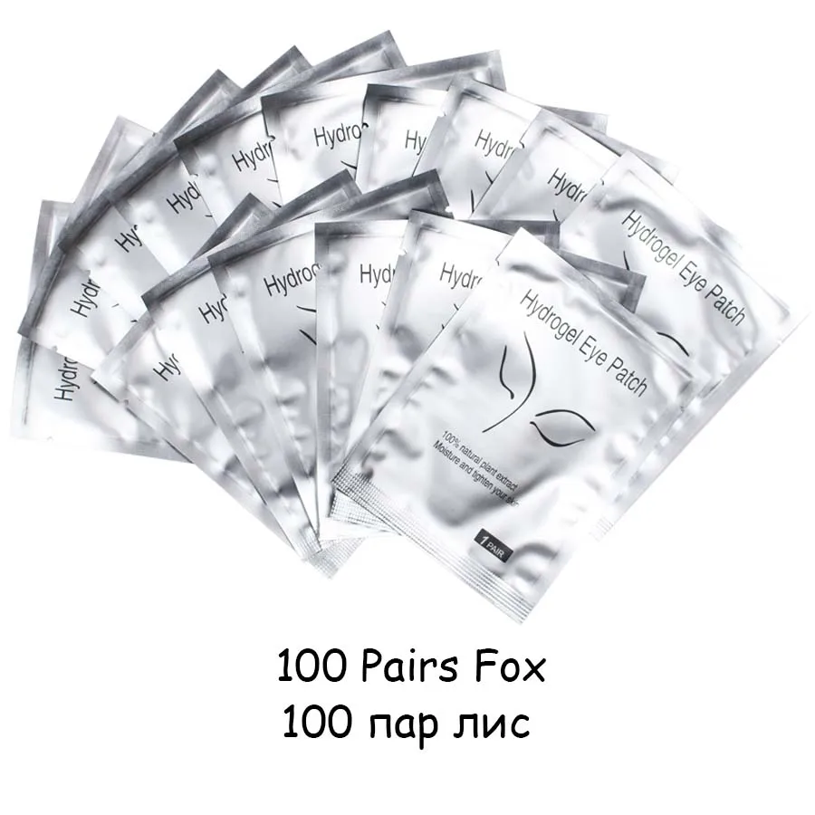 50/100 пар патчей для наращивания ресниц под глазные накладки бумажные Патчи Наклейки для ресниц принадлежности для наращивания AILYRISS - Цвет: 100pairs Fox