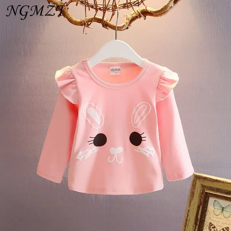 

Baby Girl Shirt Long Sleeve Baby Clothes Cartoon Animal Girls Shirts O-neck Baby Boy T-Shirt Cotton Baby Girls Clothes